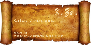 Kalus Zsuzsanna névjegykártya